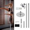 Spinning Pole Portable Removable Professional Stripper Dance Pole Ceiling Mounted, Smooth Connection Dancing Tube Kit for Carpet, Adjustable Home Fitness Pole with Fixed Plate(Size:2.2m-2.7m(7.2ft-8.8 view 1
