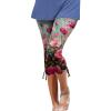Leggings for Women 2024 Capri Pants Leggings Fitness Tights Workout Print Gym Capri Trousers 3/4 Length Cropped Pants view 1