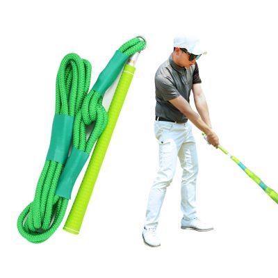 MELE LINKS Golf Swing Tempo Rope Beginner Training Accessories Warm-up Exercise Assistance Golf Swing Trainer (Green)