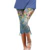 Leggings for Women 2024 Capri Pants Leggings Fitness Tights Workout Print Gym Capri Trousers 3/4 Length Cropped Pants view 1