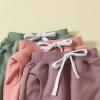 Pivanzore Toddler Baby Boys Girls Sweatpants 3 Pack Solid Color Elastic Waist Bottom Pants Newborn Infant Trousers (Green Pink Purple, 18-24 Months) view 4