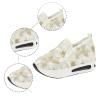 NineFit Basics Platform Wedge Floral Sneakers Shoes for Women Fashion Breathable Slip On Walking Shoes Women's Casual Embroidery Sneakers Comfort Work Shoes Outdoor Travel Hidden High Heels Shoes White, 8 view 4