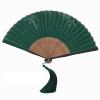 KAHEGIND Hand-held Bamboo Leaf Pattern Folding Fan Bamboo New Chinese Style Portable Hand Fan Gift Fan Dance Fan Small Folding Fan(Color:Green) view 1