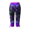 Leggings for Women 2024 Capri Pants Leggings Fitness Tights Workout Print Gym Capri Trousers 3/4 Length Cropped Pants Dark Blue view 4