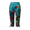 Leggings for Women 2024 Capri Pants Leggings Fitness Tights Workout Print Gym Capri Trousers 3/4 Length Cropped Pants view 4