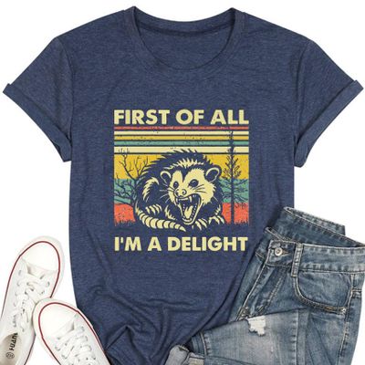 First of All I'm A Delight Shirts Funny Sarcastic Shirt Navy Blue