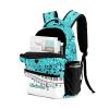 CUXWEOT Personalized Waterproof School Daypack Piano Music Notes Light Blue Print Shoulders Bags Backpack view 2