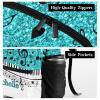 CUXWEOT Personalized Waterproof School Daypack Piano Music Notes Light Blue Print Shoulders Bags Backpack view 4