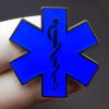 2 Star of Life Enamel Pins, Emergency Medical Response Metal Alloy Pins view 4