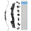 62 Inch ILF American Hunting Bow 25-60Lbs Metal Riser Competition Athletic Recurve Bow for Adult Right Handed Hunting Longbow (Black, 40 lbs) view 1