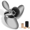 YOUNG PROPS 14 1/2 x 19 Stainless Steel Outboard Boat Propeller for Mercury Engine 135-300HP/Mercruiser Alpha One 14.5dia x 19 Pitch Hub Kits Included 15 Spline Tooth RH view 2