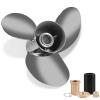 YOUNG PROPS 14 1/2 x 19 Stainless Steel Outboard Boat Propeller for Mercury Engine 135-300HP/Mercruiser Alpha One 14.5dia x 19 Pitch Hub Kits Included 15 Spline Tooth RH view 4