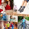 SeeyAN Kids Merino Wool Socks Boys Girls Hiking Boot Winter Thermal Warm Cozy Soft Toddler Thick Crew Socks 6 Pairs (6 Pairs Heel Bear, 4-7 Years) view 2
