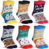 Kids Merino Wool Socks Boys Girls Hiking Boot Winter Thermal Warm Cozy Soft Toddler Thick Crew Socks 6 Pairs (6 Pairs Dot Bear, 8-12 Years) view 1