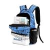 CUXWEOT Personalized Piano Music Notes Blue Print Waterproof School Backpack Custom Travel Bookbags for Gift view 2