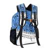 CUXWEOT Personalized Piano Music Notes Blue Print Waterproof School Backpack Custom Travel Bookbags for Gift view 3