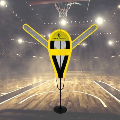 Kunovo Basketball Dummy Defender with Adjustable Arms, Practice Defensive Mannequin for Dribbling Shooting Passing, Portable Volleyball Soccer Trainer
