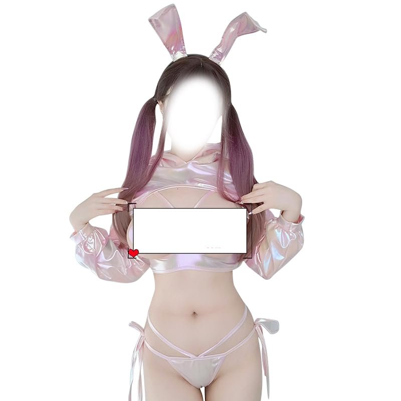 Sweeoty Polipo Womens Anime Cosplay Bikini Lolita Kawaii Bra and Panty Set Japanese Underwear Stocking