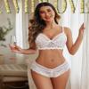 Avidlove Womens Lingerie Set Lace Bra and Panty Sets 2 Piece Lace Babydoll Outfits White XXL view 4