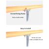 CUTPOIY Ballet Barre Portable for Home, 1.5M Adjustable Gymnastics Bar, Freestanding Dance Sticks for Stretch, Pilates (Color : White) (White) view 4