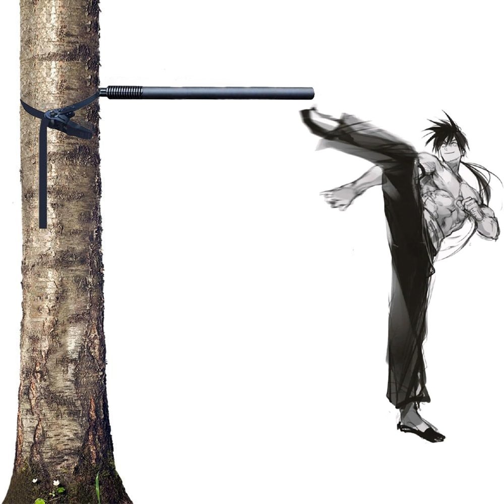 EXCLURA 23.6inch Wing Chun Spring Arm Dummy, Simple Martial Arts Wing Chun Training Device, Portable Fighting Dummy Target for Boxing/Karate
