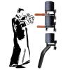 EXCLURA Wall Mounted Martial Arts Training Wing Chun Dummy, Man Wing Chun Training Equipment for Wall, Kung Fu Training Dummy with 3 Striking Pad view 1