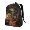 HJTRW Bookshelf Backpack Waterproof Large Capacity Travel Laptop Backpack Casual Daypack For Men Women view 2