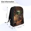 HJTRW Bookshelf Backpack Waterproof Large Capacity Travel Laptop Backpack Casual Daypack For Men Women view 4