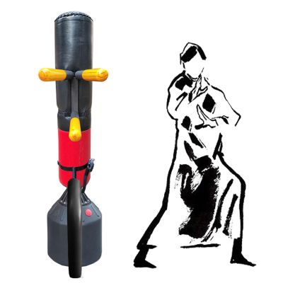 EXCLURA Wing Chun Dummy with Spring Arms  Leg, Simple Portable Chinese Kong Fu Training Dummy, Martial Arts Dummy Trainer for Sandbag/Soft Object