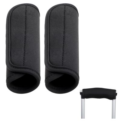 2 Pcs Luggage Handle Wraps for Suitcase Soft Luggage Handle Covers Comfort Luggage Handle Wrap Suitcase Handle Wraps for Comfortable Travel Accessories (Black)