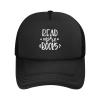 OCALL Read More Books Baseball Cap Unisex Adjustable Solid Color Mesh Baseball Hat Black view 1