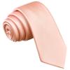 Branduce Rose Gold Tie Solid Satin Skinny Ties for Men Silk Blend Slim Necktie for Wedding Business (TA12-29) view 1