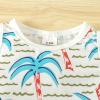 AMIMOJY deals of the day clearance Boys 2024 New Set Hawaiian Summer Clothes Coconut Botanical Sleeveless Tank Toddler Tops Shorts Casual Outfit 2Pcs baby girl outfit fall, 6-12 Months, Light Blue view 2