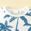 AMIMOJY deals of the day Boys 2024 New Set Hawaiian Summer Clothes Coconut Botanical Sleeveless Tank Toddler Tops Shorts Casual Outfit 2Pcs baby girl outfits 12-18 months fall, Blue view 2