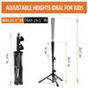 Pitrungo Baseball Softball Batting Tee for Kids Toddles Youth T Tee Ball Set Stand for Hitting Adjustable Tee Height 20.5''-29.5'' Portable w/Carry Bag for Indoor Outdoor (Black) view 2