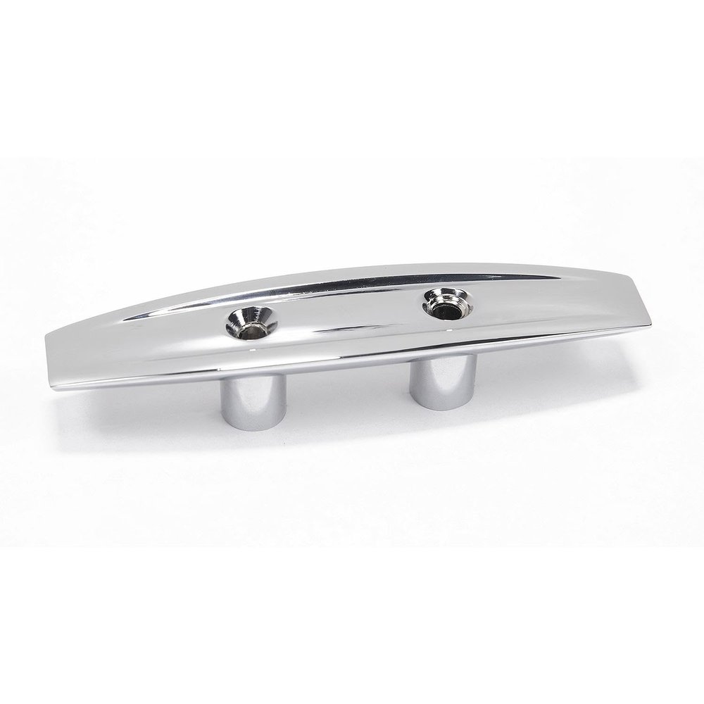 Seachoice 30341 Open Base Cleat, Chrome/Zinc, 6-1/8" L x 1-1/3" W x 1-1/4" H