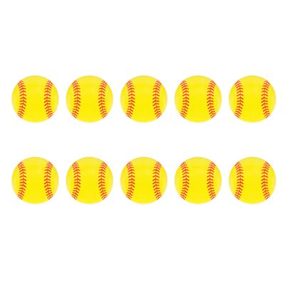 Vagocom 10Pcs 1inch/2.5cm Softball Brooch,Sports Logo Pin for Backpack Clothing Decor,Softball Sport Team Gift