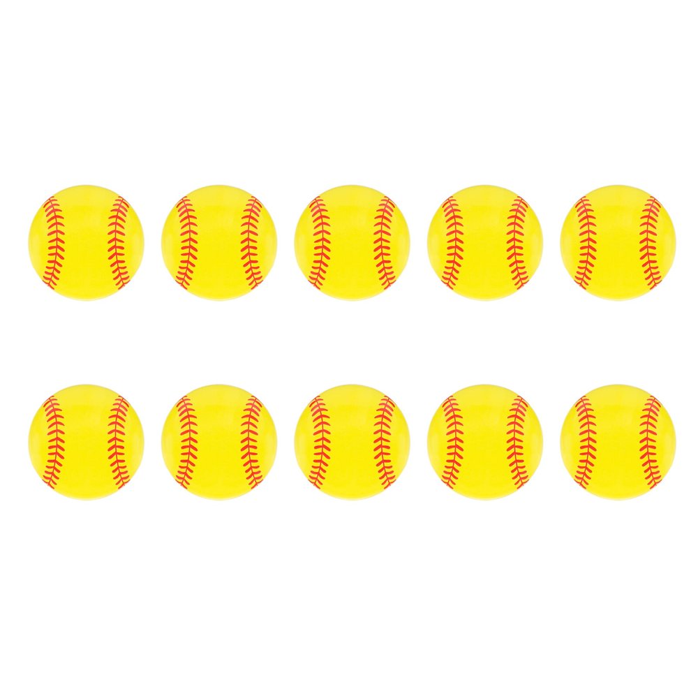 Vagocom 10Pcs 1inch/2.5cm Softball Brooch,Sports Logo Pin for Backpack Clothing Decor,Softball Sport Team Gift