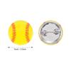 Vagocom 10Pcs 1inch/2.5cm Softball Brooch,Sports Logo Pin for Backpack Clothing Decor,Softball Sport Team Gift view 2