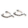 2PCS Silver Stainless Steel Horse Spurs, with Pattern, Cowboy Spurs, Boot Spurs, Spurs, for Training and Competition, EIMSOAHdvi24gqt3y view 1