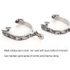 2PCS Silver Stainless Steel Horse Spurs, with Pattern, Cowboy Spurs, Boot Spurs, Spurs, for Training and Competition, EIMSOAHdvi24gqt3y view 4