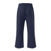 SHAOBGE Women's Plus Size Pants, Placed Recently by Me,Capri Pants for Women Casual 2024 Summer Drawstring Elastic High Waist Linen Pants Straight Wide Leg Lounge Capris1-Navy3X-Large view 4