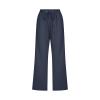 Casual Capri Pants for Women, of Today Prime,Capri Pants for Women Casual 2024 Summer Drawstring Elastic High Waist Linen Pants Straight Wide Leg Lounge Capris2-NavyXX-Large view 3