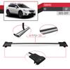 Compatible with Subaru XV 2013-2017 Fly Model Car Roof Rack Cross Bar Grey Aluminium 2 Bars view 4