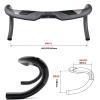 AGSDGAWD Road Bike Handlebar, 31.8mm Road Bicycle Handle Bar Full Carbon Fiber Bike Handlebar Bent Handlebar Cycling Drop Bar Bicycle Part(Color:420mm) view 2