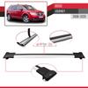 Compatible with Dodge Journey 2008-2024 Fly Model Car Roof Rack Cross Bar Grey Aluminium 2 Bars view 4