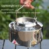 BAIZHONGJIE Lightweight Stainless Steel Camping Kettle,Qutdoor Camping Water Kettle,Portable Camp Tea Pot,Ideal for Hiking Picnic Travel view 3