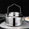 BAIZHONGJIE Lightweight Stainless Steel Camping Kettle,Qutdoor Camping Water Kettle,Portable Camp Tea Pot,Ideal for Hiking Picnic Travel view 4