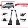 Compatible with Hyundai i30 (FD) SW 2007-2011 Fly Model Car Roof Rack Cross Bar Grey Aluminium 2 Bars view 3