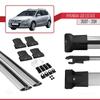 Compatible with Hyundai i30 (FD) SW 2007-2011 Fly Model Car Roof Rack Cross Bar Grey Aluminium 2 Bars view 4